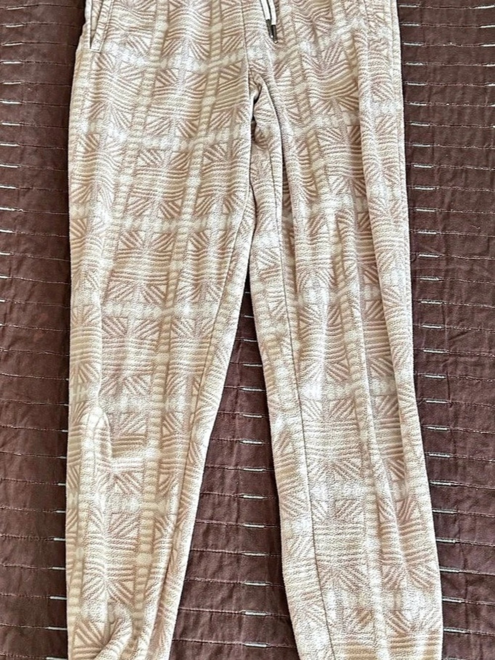 Patagonia Women's Micro D Joggers  Cream  & White Size XS